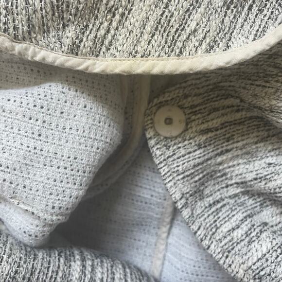 Eileen Fisher Woman 1X Jacket | Textured Knit, Gray White, Pockets, Cotton Blend - Picture 8 of 11